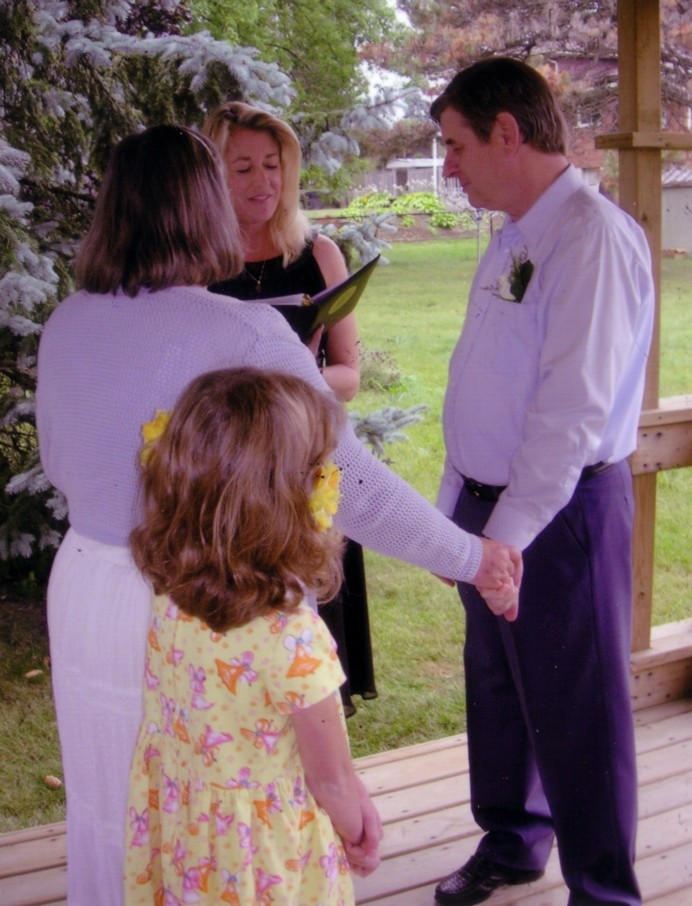 "...I wanted to say that Edmund and I both than you will all our hearts.  Even with the weather, the ceremony in your gazebo was everything that we had hoped for, and absolutely perfect. ..."